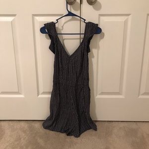 Blue and White Romper